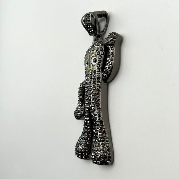 Vintage Gumby Rhinestone Pendant Sparkling Crystal Pop Culture Character Jewelry - Picture 9 of 14